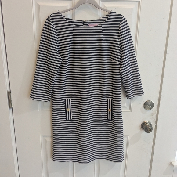 Lilly Pulitzer Charlene Navy Stripe Dress - Picture 2 of 6